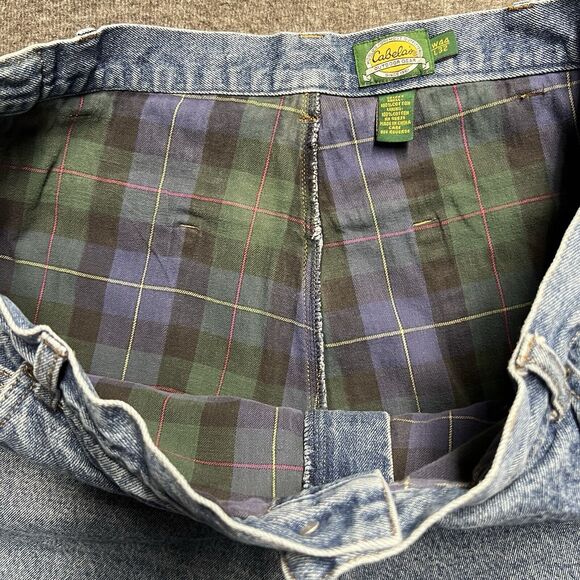 Cabelas Outdoor Gear Flannel Lined Jeans Mens 44 x 32 ( 41X30) Blue Straight Leg - Picture 3 of 8